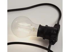 Best Ledkia Guirnalda Exterior con Bombillas LED B22 Filamento A60 5m IP44 4000K Blanco Neutro Negro