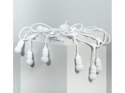 Clearance Ledkia Guirnalda Exterior con Bombillas LED E27 5.5m IP65 Blanco Blanco Multicolor