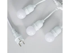 Clearance Ledkia Guirnalda Exterior con Bombillas LED E27 5.5m IP65 Blanco Blanco Multicolor
