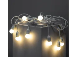 Clearance Ledkia Guirnalda Exterior con Bombillas LED E27 5.5m IP65 Blanco Blanco Multicolor