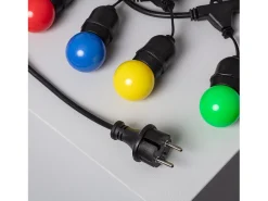 Outlet Ledkia Guirnalda Exterior con Bombillas LED E27 5.5m IP65 Negro Multicolor