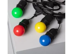 Outlet Ledkia Guirnalda Exterior con Bombillas LED E27 5.5m IP65 Negro Multicolor