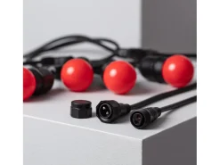 Ledkia Guirnalda Exterior con Bombillas LED E27 5.5m IP65 Negro Rojo Multicolor