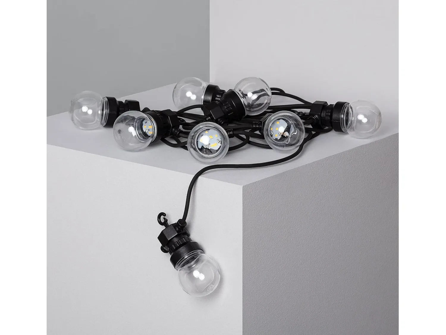 Ledkia Guirnalda Luminosa^Guirnalda Solar Exterior LED de Bombillas Kepler 7m Transparente