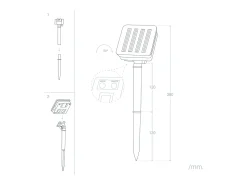 Ledkia Guirnalda Luminosa^Guirnalda Solar Exterior 30 Bolas LED 5m 3000K Blanco Cálido Negro