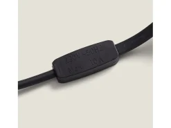 Guirnaldas para Exterior IP44 Cable Eléctrico Plano con Portalámparas E27 a Medida Negro 50 m