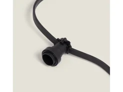 Best Ledkia Guirnaldas para Exterior IP44 Cable Eléctrico Plano con Portalámparas E27 a Medida 15 m Negro
