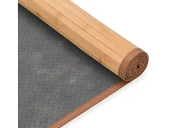 Garden Furniture Alfombra De Salón^Hanneke Alfombra de bambú marrón 80x300 cm Marru00f3n
