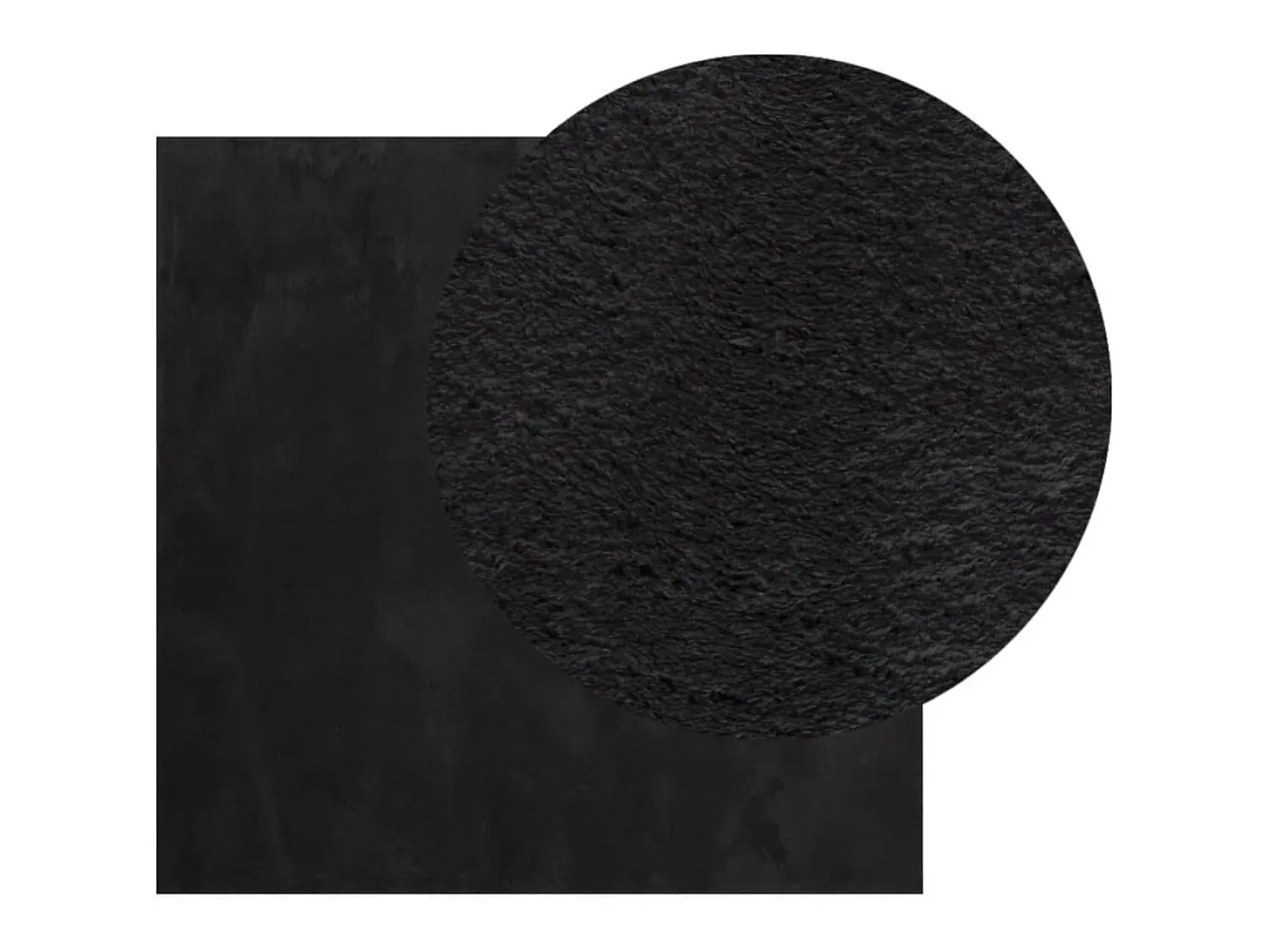 Garden Furniture Alfombra De Salón^Hester Alfombra de pelo corto suave lavable HUARTE 120x120 cm Negro