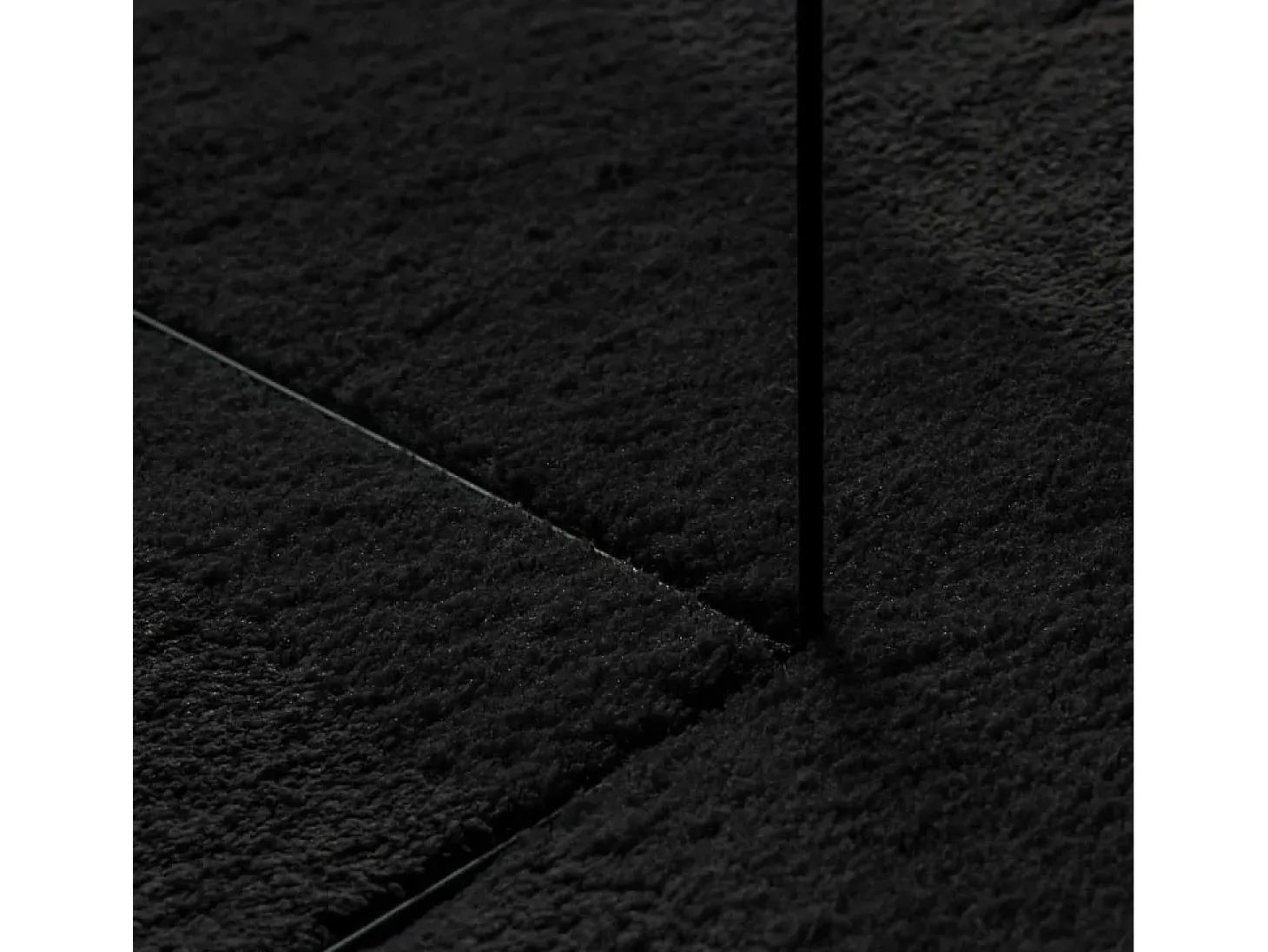 Hester Alfombra de pelo corto suave lavable HUARTE negro 240x240 cm