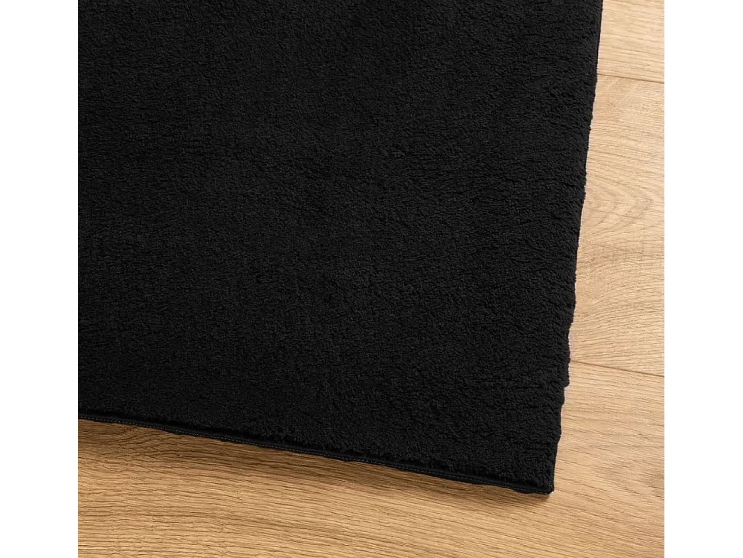 Hester Alfombra de pelo corto suave lavable HUARTE negro 240x240 cm