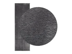Hester Alfombra de pelo corto suave lavable HUARTE antracita 80x250 cm