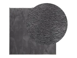 Hester Alfombra de pelo corto suave lavable HUARTE antracita 160x160cm