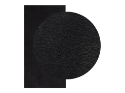 Garden Furniture Alfombra De Salón^Hester Alfombra de pelo corto suave lavable HUARTE 100x200 cm Negro