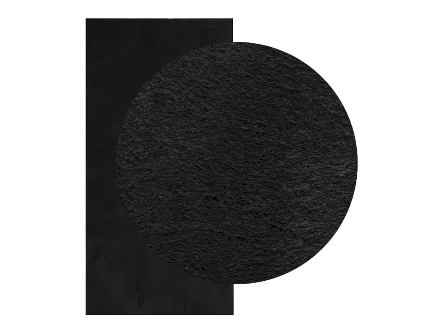 Garden Furniture Alfombra De Salón^Hester Alfombra de pelo corto suave lavable HUARTE 100x200 cm Negro