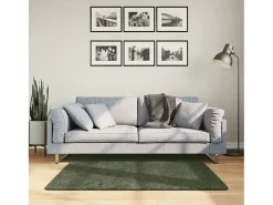 Hot Garden Furniture Hester Alfombra pelo corto suave lavable HUARTE bosque 120x120cm Verde