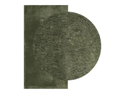 Hester Alfombra pelo corto suave lavable HUARTE verde bosque 60x110 cm