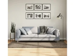 Hot Garden Furniture High Point Alfombra pelo largo aspecto brillante ISTAN 100x200 cm Gris