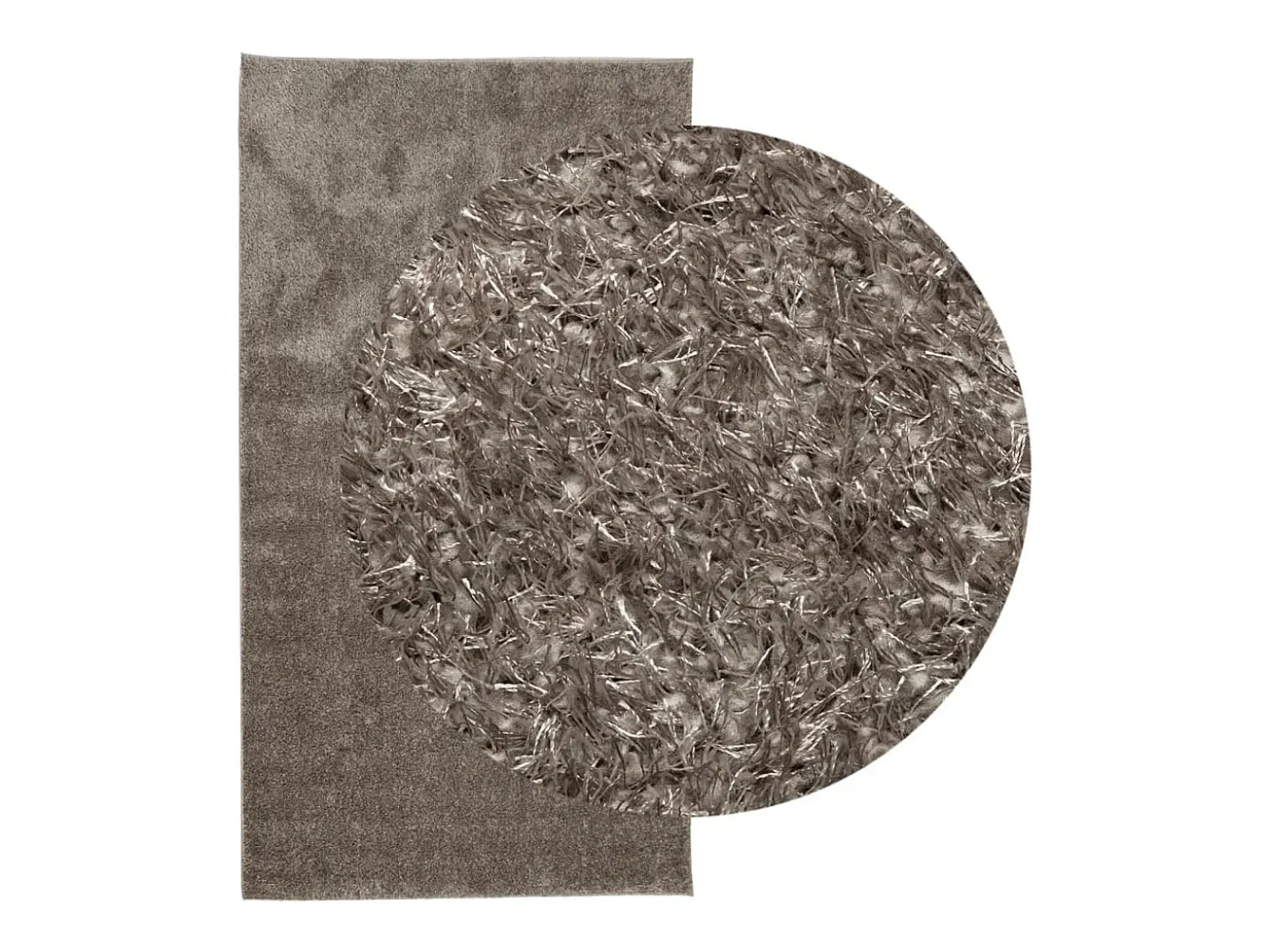 High Point Alfombra pelo largo aspecto brillante ISTAN gris 80x150 cm