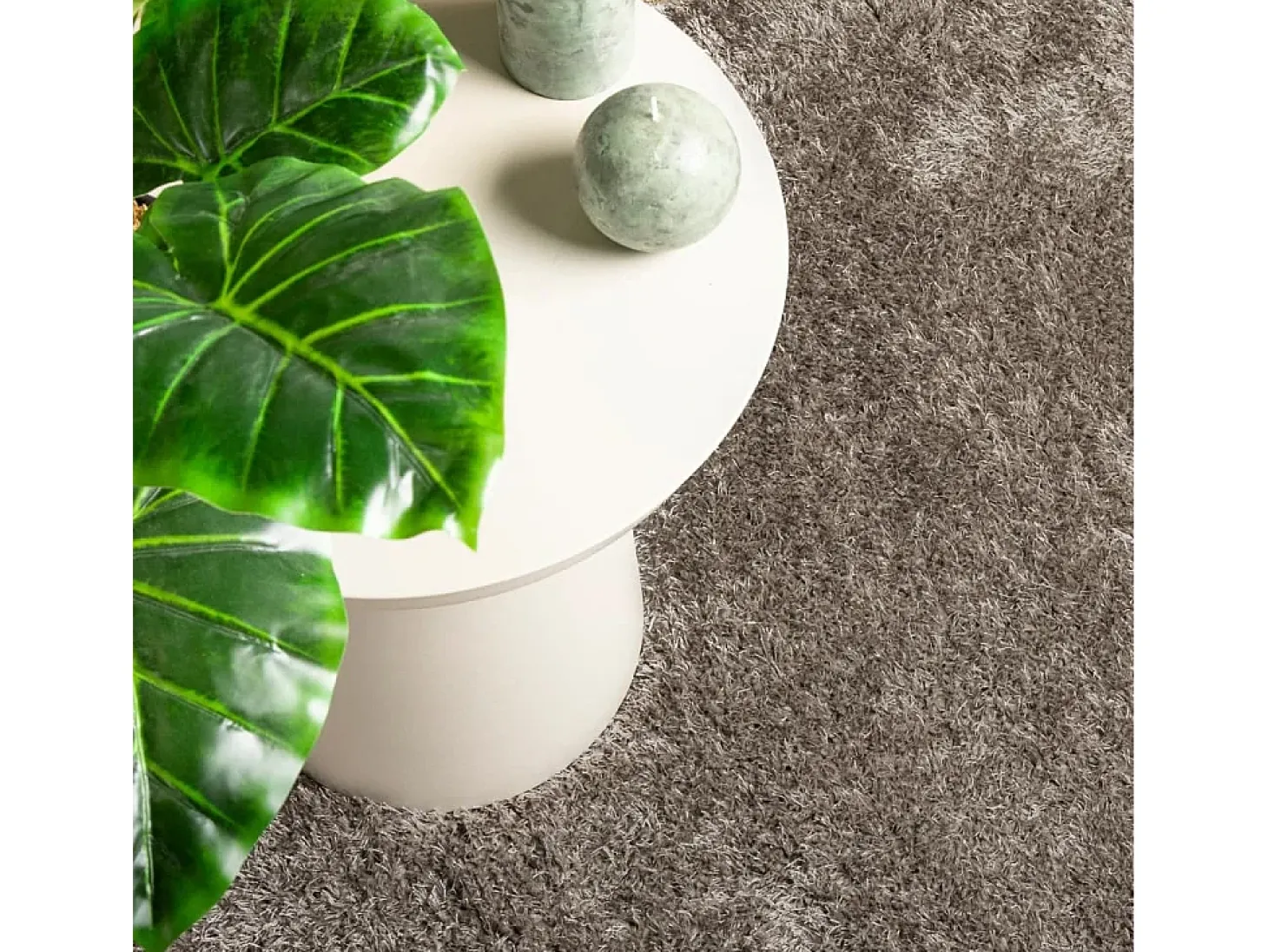 High Point Alfombra pelo largo aspecto brillante ISTAN gris 80x150 cm