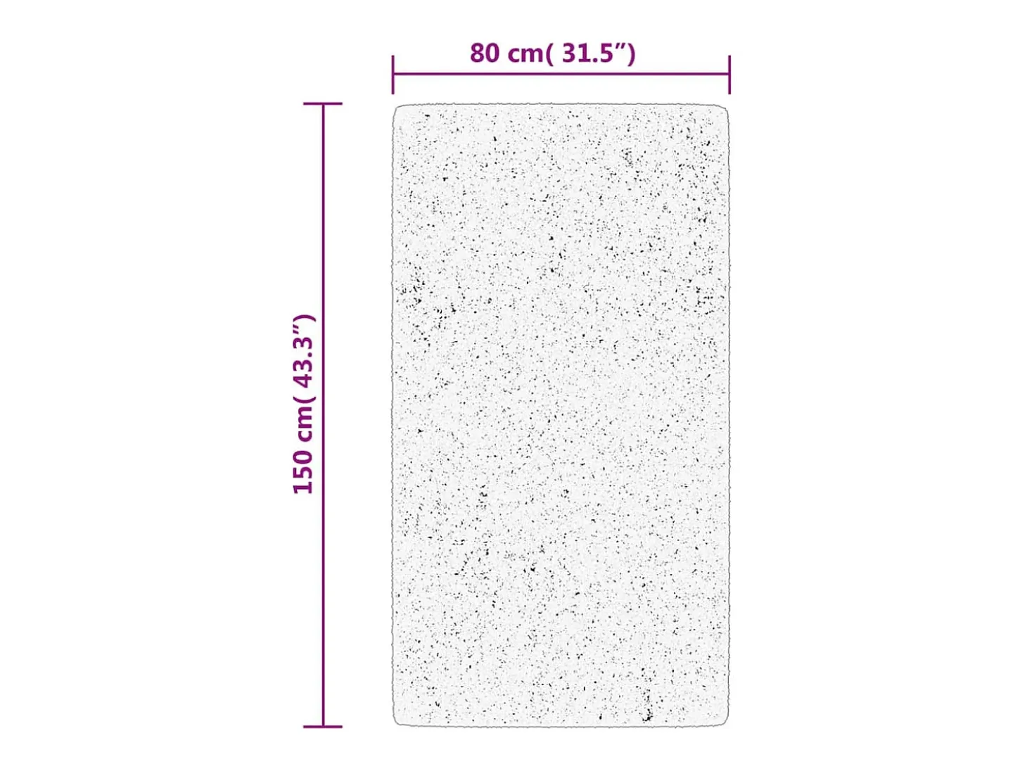 High Point Alfombra pelo largo aspecto brillante ISTAN gris 80x150 cm