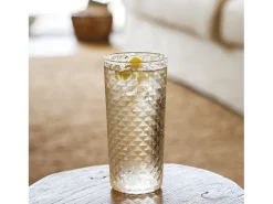 Clearance Highball - Juego de 4 copas para cóctel y vino aromático de 41 cl, cristal, diseño elegante - Zafferano, fabricado en Italia Transparente