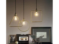 Ideal Lux Abc - 1 lámpara colgante de techo de latón antiguo, E27