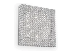 Online Ideal Lux Admiral - Luz de empotrar grande cuadrada de interior de 8 luces Cromado, G9 Gris