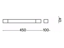 Ideal Lux Aplique Para Pared^BALANCE Regleta LED Integrada 1450Lm 3000K Blanco