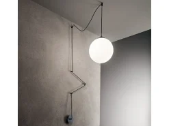 Ideal Lux Iluminación Exterior^Boa - Lámpara colgante de techo 1 Light Globe Negra, E27 Negro