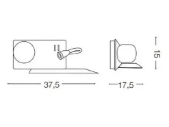Ideal Lux Aplique Para Pared^Book - Aplique LED 2 luces Blanca, G9 Blanco