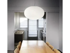 Ideal Lux Candy - Lámpara colgante de techo de 1 globo mediano, blanca, E27