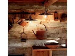 Ideal Lux Lámpara Suspendida^Cantina - 1 luz colgante de techo de cúpula grande de cobre, E27 Cobrizo