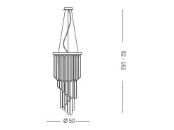 Ideal Lux Carlton - Lámpara colgante de 12 luces, cromo, E14