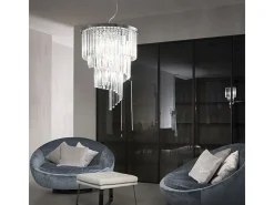 Ideal Lux Carlton - Lámpara colgante de 12 luces, cromo, E14