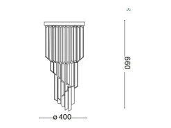 Ideal Lux Carlton - Lámpara de araña de techo con 8 luces, cromo, E14