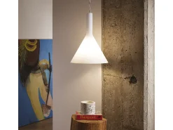 Hot Ideal Lux Cocktail - Lámpara colgante de techo tipo domo grande con 1 luz blanca, E27 Blanco