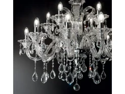 Ideal Lux Colossal - Lámpara de araña de 15 luces de vidrio transparente, E14