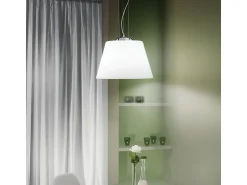 Sale Ideal Lux Cylinder - Lámpara colgante de techo tipo domo grande con 1 luz blanca, E27 Blanco