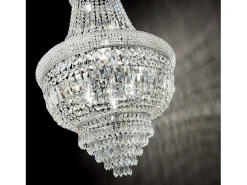 Outlet Ideal Lux DUBAI - Lámpara colgante tipo candelabro de techo para interiores, 24 luces, cromo, E14 Gris
