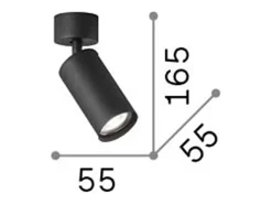Outlet Ideal Lux DYNAMITE - Lámpara de techo con 1 foco de luz para interior, latón satinado, GU10 Camel