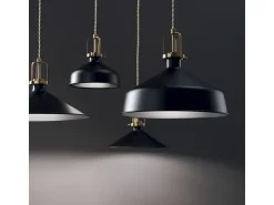Online Ideal Lux ERIS-4 - Lámpara colgante de techo tipo domo para interior 1 luz , E27 Negro