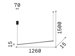 Ideal Lux ESSENCE Plafón Led Integrado Colgante Negro 126cm 3000K