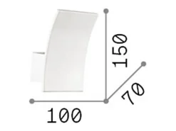 New Ideal Lux Fix - Aplique de pared interior LED 1 luz Blanco