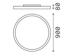 Ideal Lux Plafón^FLY Foco LED Semi Empotrado Integrado 90cm , 3000K, IP40 Negro