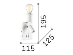 Ideal Lux GEA - Marco interior blanco (la pantalla se vende por separado), E27