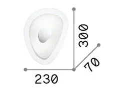 Ideal Lux Geko - Lámpara empotrada de techo pequeña con 2 luces de vidrio, E27