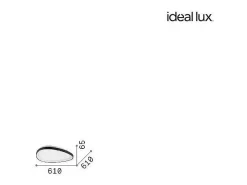 Ideal Lux GEMINI Plafón LED Integrado ON-OFF 61cm Blanco 3850Lm 3000K