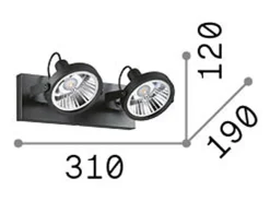 Best Ideal Lux Glim - Lámpara de techo 2 luces Blanca Blanco