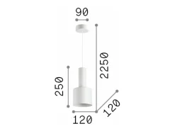 Best Ideal Lux HOLLY - Lámpara colgante de techo para interior 1 luz , E27 Negro
